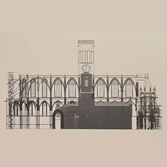 Plano 3 integracion de la antigua iglesia dentro del proyecto