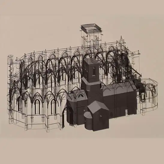 Plano 1 de la construccion de la Bsilica de Manresa